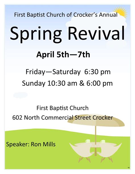 Crocker Baptist Spring Revival Spirit Fm