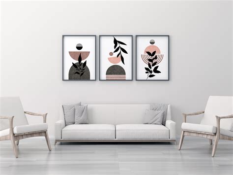 Boho Art Set Of 3 Prints Boho Wall Art Abstract Gallery Wall Set