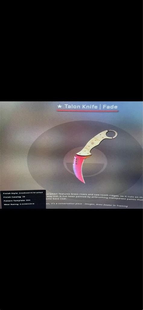 Csgo Talon Knife Fade FN Video Gaming Video Games Others On Carousell