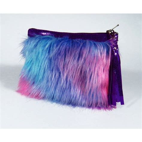 Purple Faux Fur Clutch Bag Purple Clutch Kawaii Bag Party Clutch