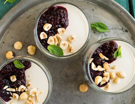 Coconut Sugar Panna Cotta With Berry Compote