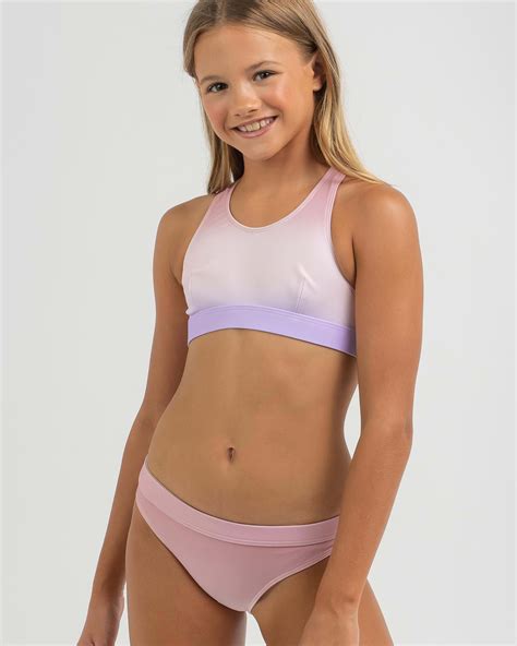 Shop Rip Curl Girls Ocean Haze Bikini Set In Multico Fast Shipping