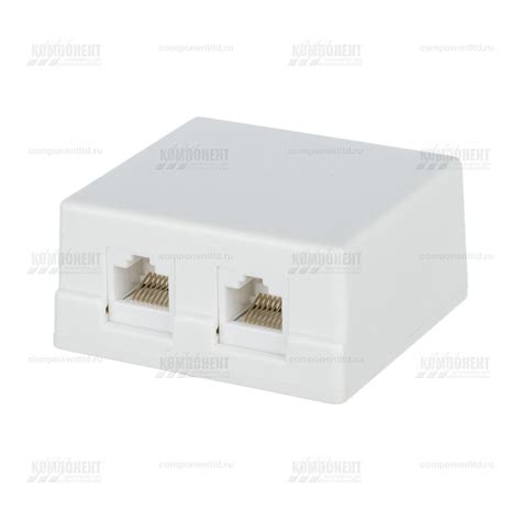 Розетка RJ-45 (8p8c), двойная, кат.5е, белая - купить с доставкой по России