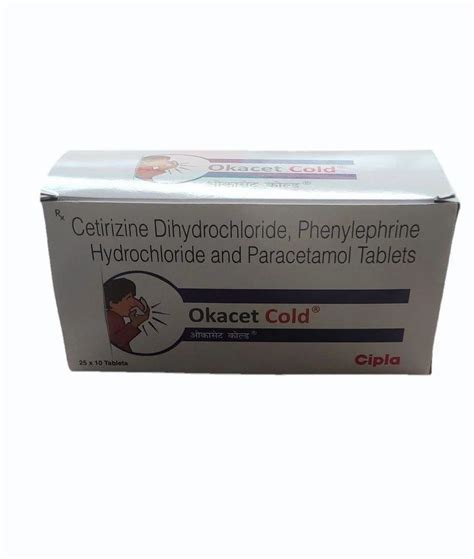 Okacet Cold Paracetamol Tablets At Rs Box Anti Cold Tablet In