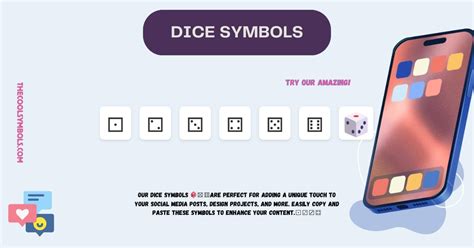 Dice Symbols 🎲 Copy And Paste Game Icons