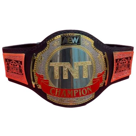 NEW AEW TNT BELT WRESTLING CHAMPIONSHIP BLACK LEATHER REPLICA BELT WC