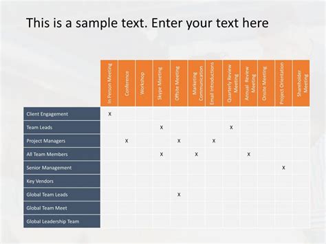 Project Communication Matrix PowerPoint Template | SlideUpLift