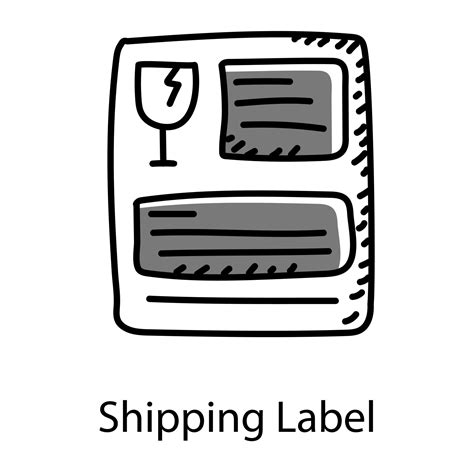 Doodle Design Of Shipping Label Icon 5051730 Vector Art At Vecteezy