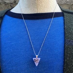 Gay Queer Lgbtq Pride Necklace Handmade Stained Glass Pink Triangle Necklace Pendant With