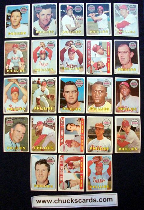 Chuck S Sports Cards 1969 Topps Baseball Team Sets