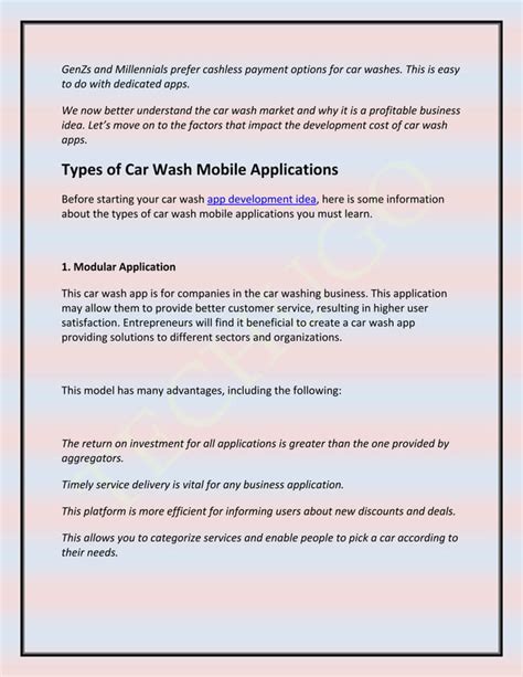 Car Wash App Development Pdf