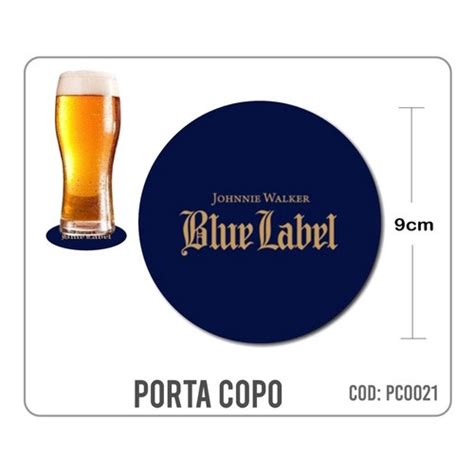 20 Bolachas Porta Copo Emborrachado Blue Label Oferta Submarino