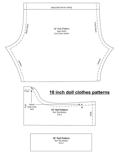 10 Best Free Printable 18 Inch Doll Clothes Patterns Pdf For Free At