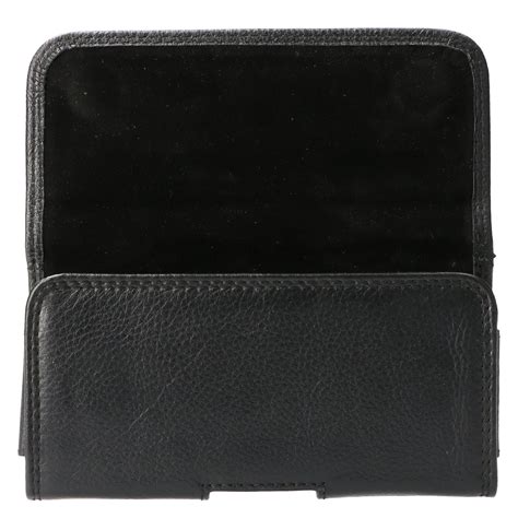 (Rund) Leer Broekriem Hoesje – iPhone 14 Pro – Zwart Broekriem