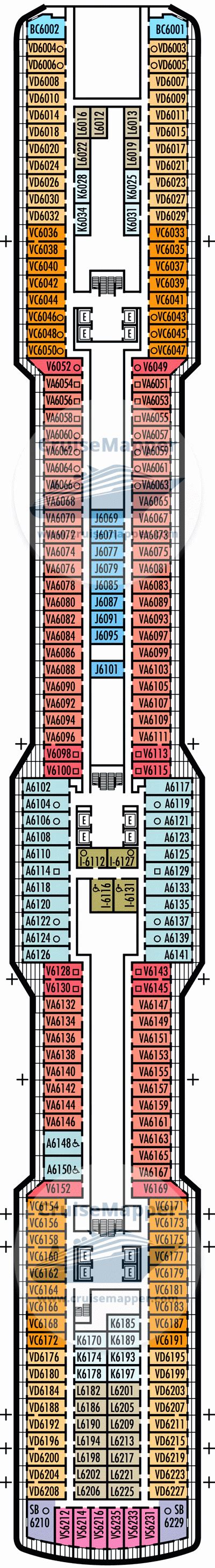 Ms Koningsdam Deck 6 Plan Cruisemapper