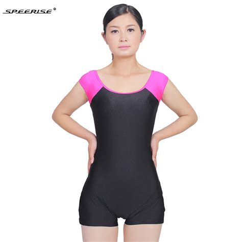 Speerise New Stitching Color Women Tank Shorty Unitard Mens Workout