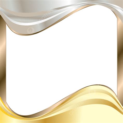 Ilustración Vectorial Onda Dorada Degradado Bronce Elegante Borde