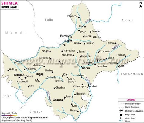 Shimla River Map Geography Map River Shimla