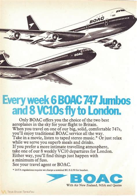 Boac 1970s Vintage Airline Ads Vintage Airline Posters Vintage Airlines