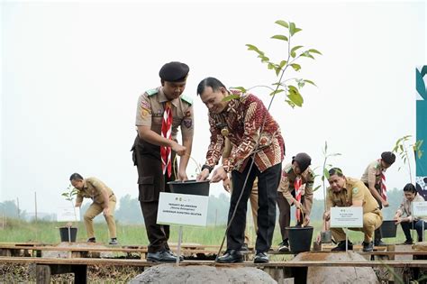 Pj Gubernur Sumsel Elen Setiadi Groundbreaking Pembangunan Taman Rawa