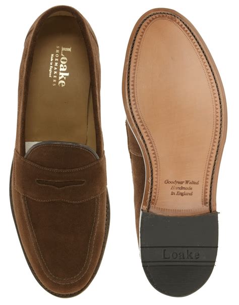 Loake Eton Suede Penny Loafers In Brown For Men Lyst