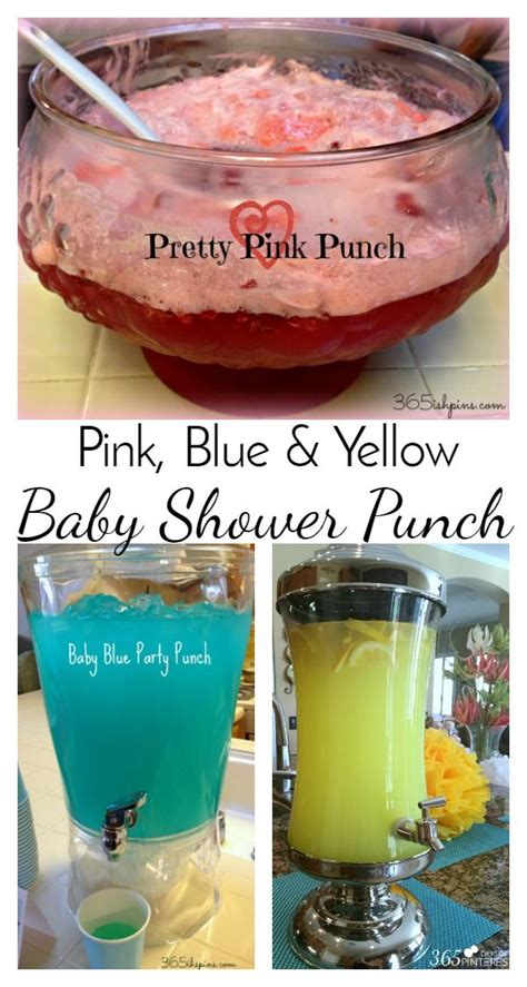 Make This Baby Blue Punch Or The Pretty Pink Punch For A Cute Addition