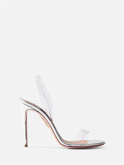 AQUAZZURA So Nude Plexi Sandal 105 Editorialist