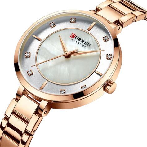 Ripley Reloj Curren Mujer An Logo Krec Original Dorado Acero