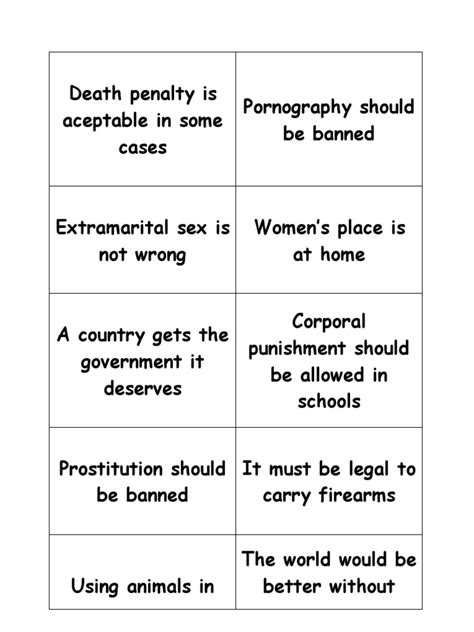 Debate Topics Pdf Punishments Sex Education