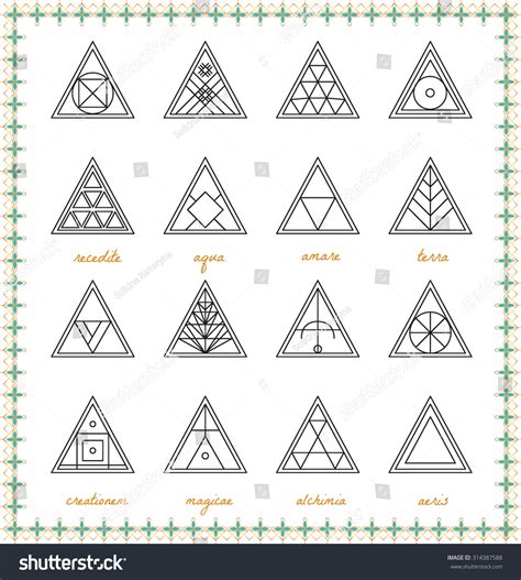 Set Geometric Shapes Geometric Drawing Triangle Vector De Stock Libre