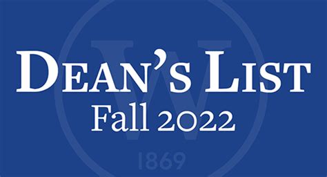 Fall 2022 Deans List Wilson Edu