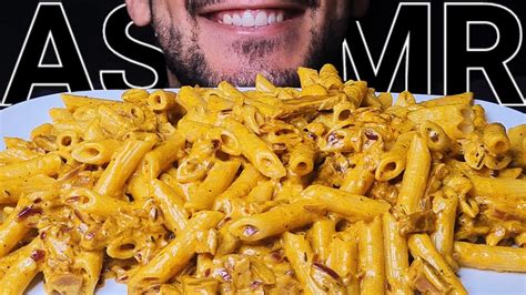 Asmr Penne Chicken Curry Pasta Eating Sounds No Talking Mukbang Youtube