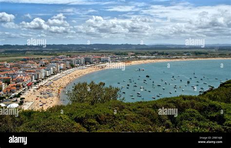 View Over The Village And Bay Of São Martinho Do Porto In Portugal