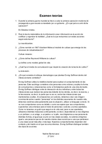 Examen Teorias Pdf