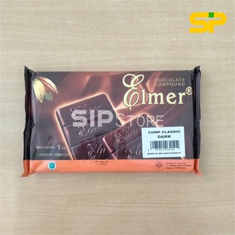 Elmer Dark Chocolate Compound 1 Kg Classic Dark Cooking Chocolat