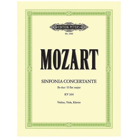 Mozart Wolfgang Amadeus Sinfonia Concertante In E Flat For Violin