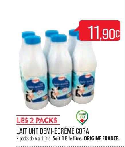 Promo Lait Uht Demi Cr M Cora Chez Match Icatalogue Fr