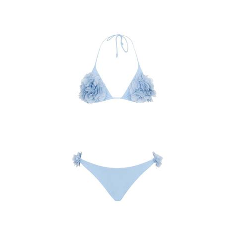 Buy LA REVECHE Shayna Bikini Swimwear Blue At 33 Off Editorialist