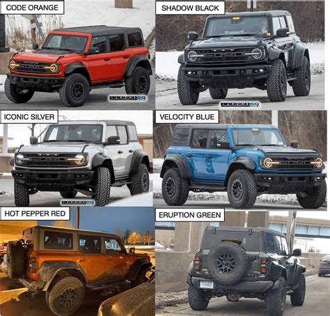 POLL: Which Bronco Raptor Color is Your Favorite? [All the Bronco ...