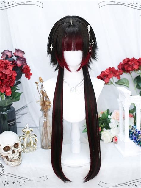 Redblue Highlight Straight Ouji Short Wig