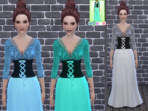 Скачать The Sims 4 "Средневековое платье от TatyanaName" - Одежда