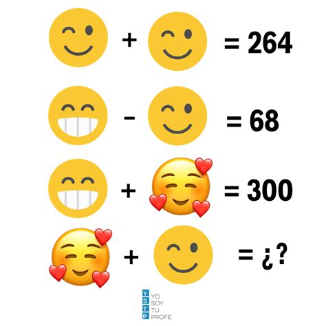 ¿cuánto Vale La Suma De Emojis Resuelve Este Reto Matemático Yo Soy