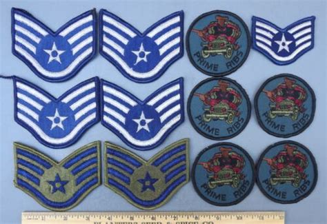 Lot Vintage Usaf Patches Prime Ribs Staff Sergeant Us Air Force