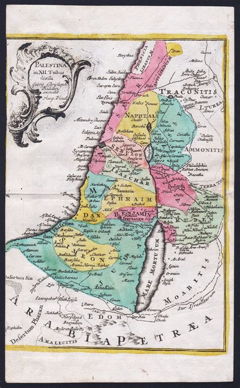 Palestina In Xii Tribus Divisa Palestine Pal Stina Israel