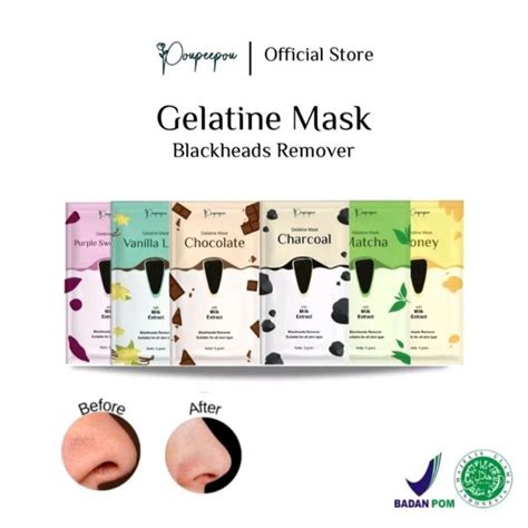 Jual Poupeepou Masker Komedo Gelatin Gelatin Mask BPOM Shopee