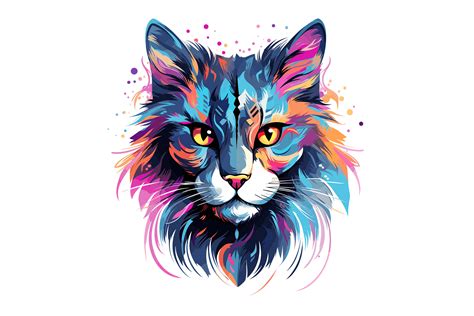 Rainbow Cat Clipart Graphic By Illustrately · Creative Fabrica