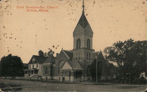 First Presbyterian Church Holton, KS Postcard