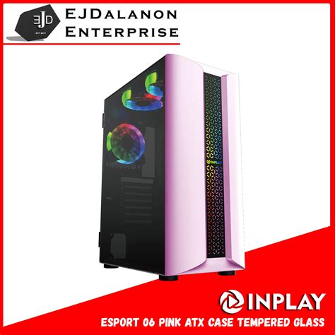 Inplay Esport 06 Atx Case Tempered Glass Side With Led Panel Front