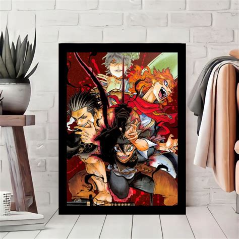 Quadro Decorativo Com Vidro E Moldura Black Clover Anime Elo7