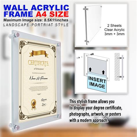 Acrylic Wall Frame Business Permit Holder Certificates Holder Lazada PH